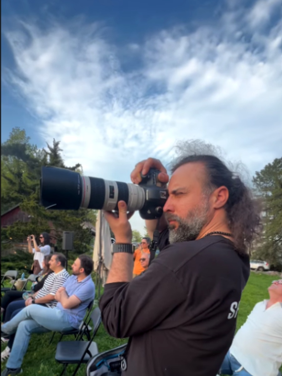 Michael photographing